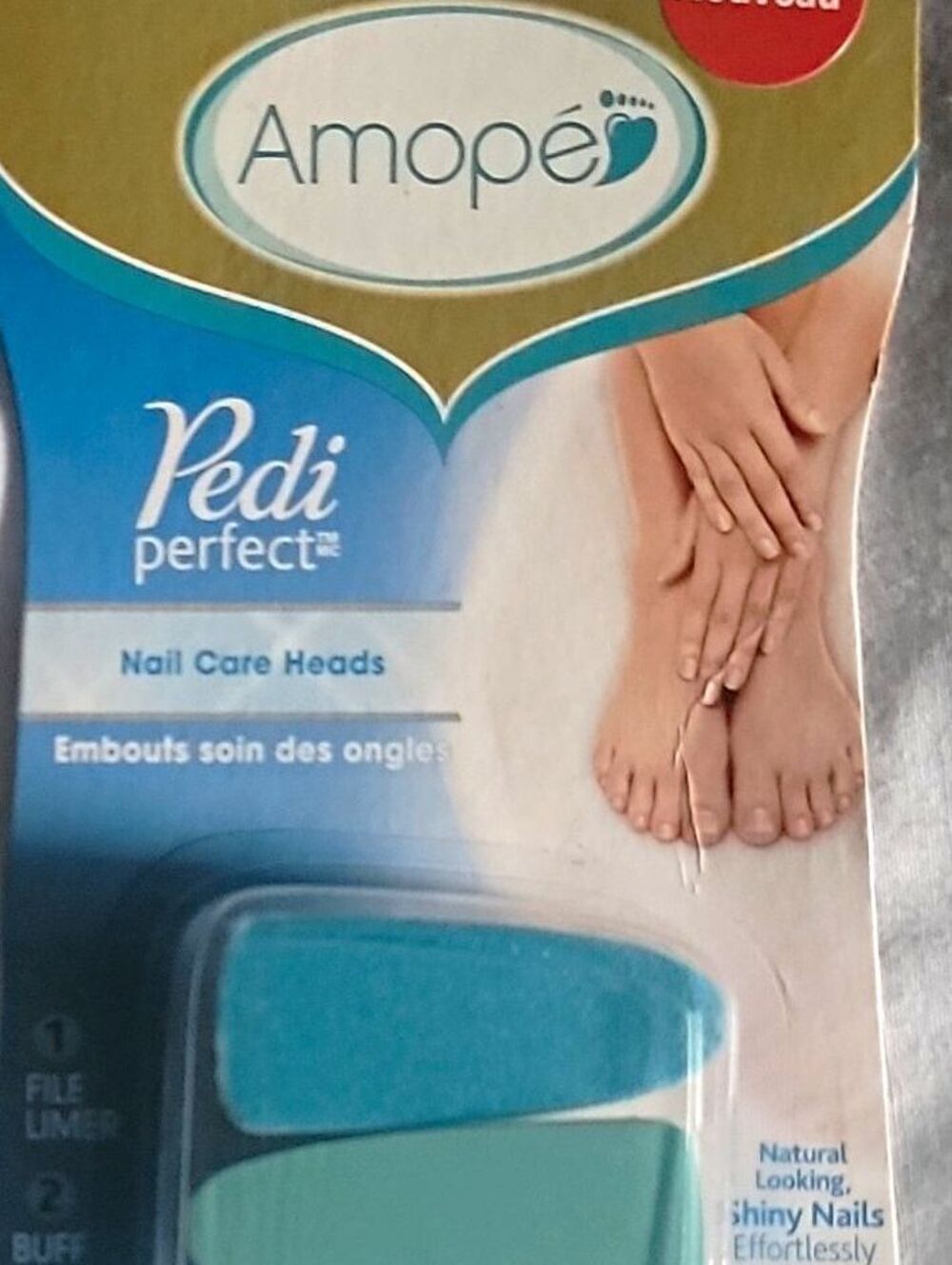 NEW Amope Pedi Perfect Nail File Replacement Heads 2 Pack